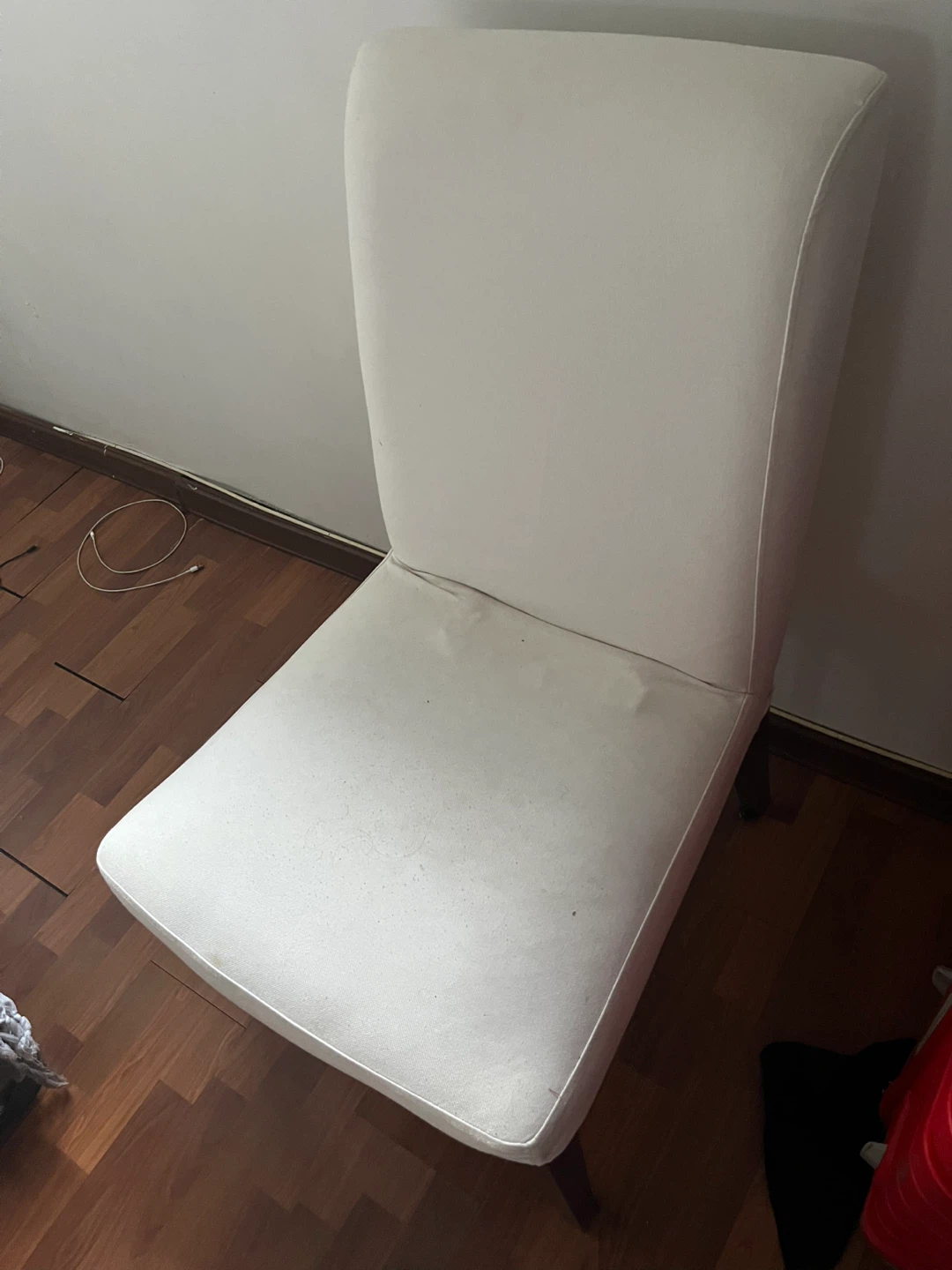 2 White Upholstered Chair