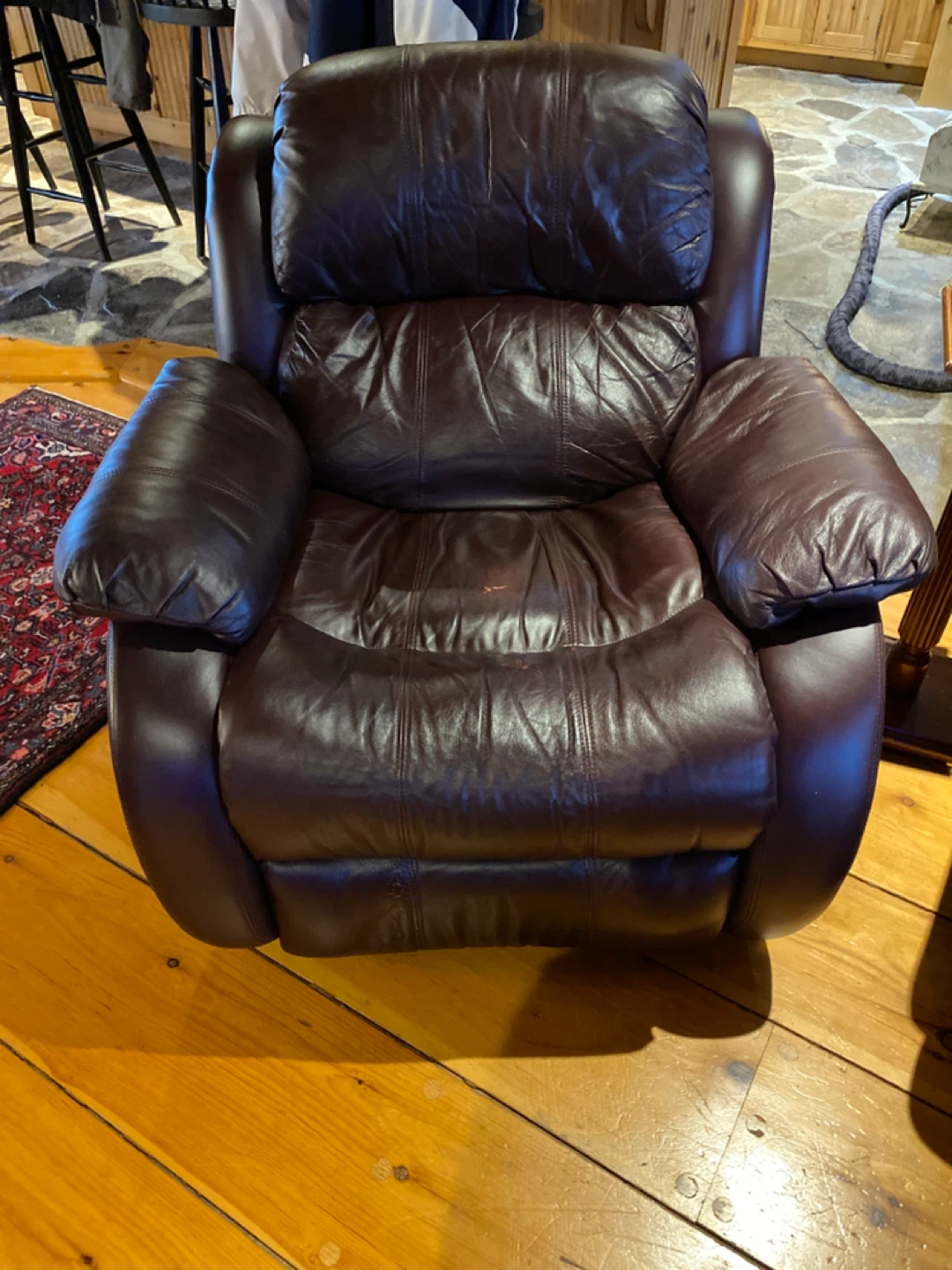 Brown Leather Recliner Chair