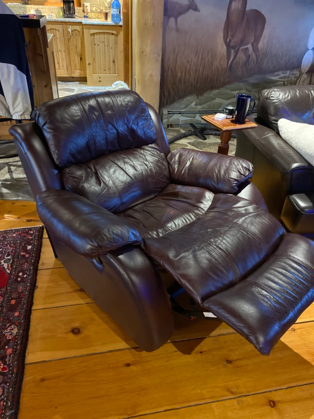 Brown Leather Recliner Chair - photo 3
