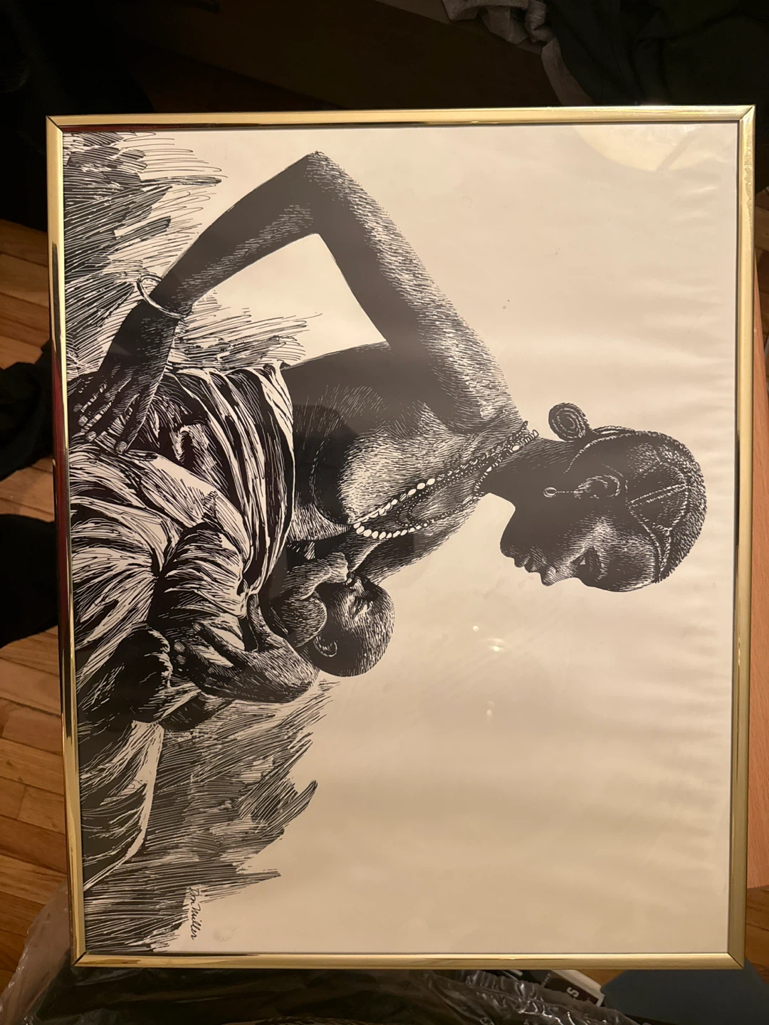 Framed "Mother and Child" Print