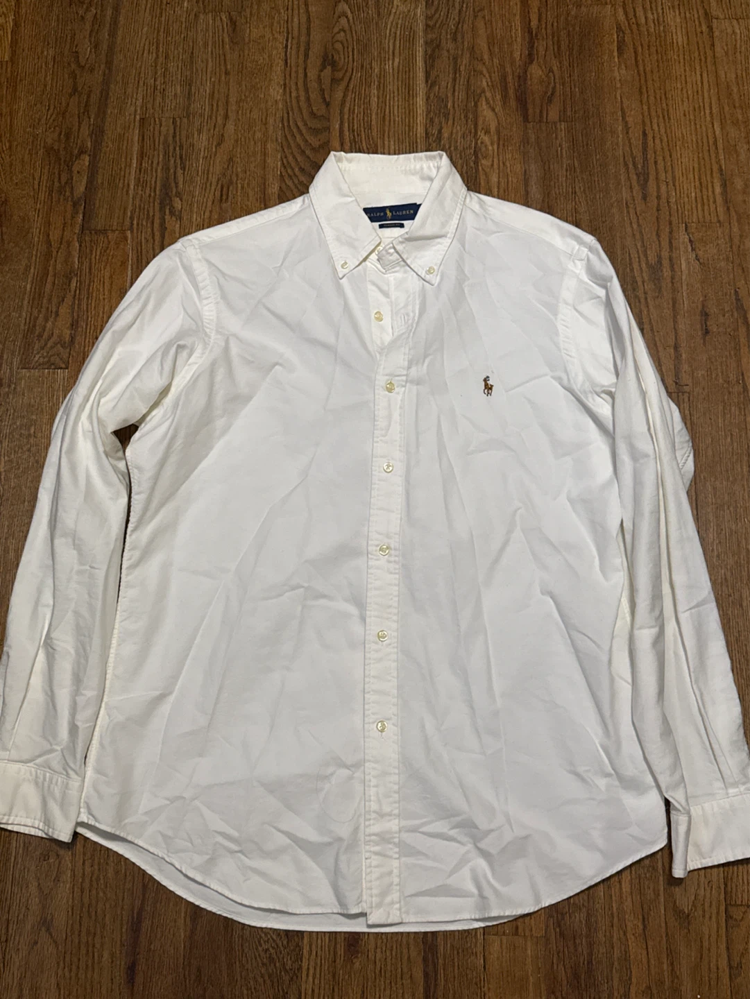 Ralph Lauren Classic Fit White Button-Down Shirt - Size L