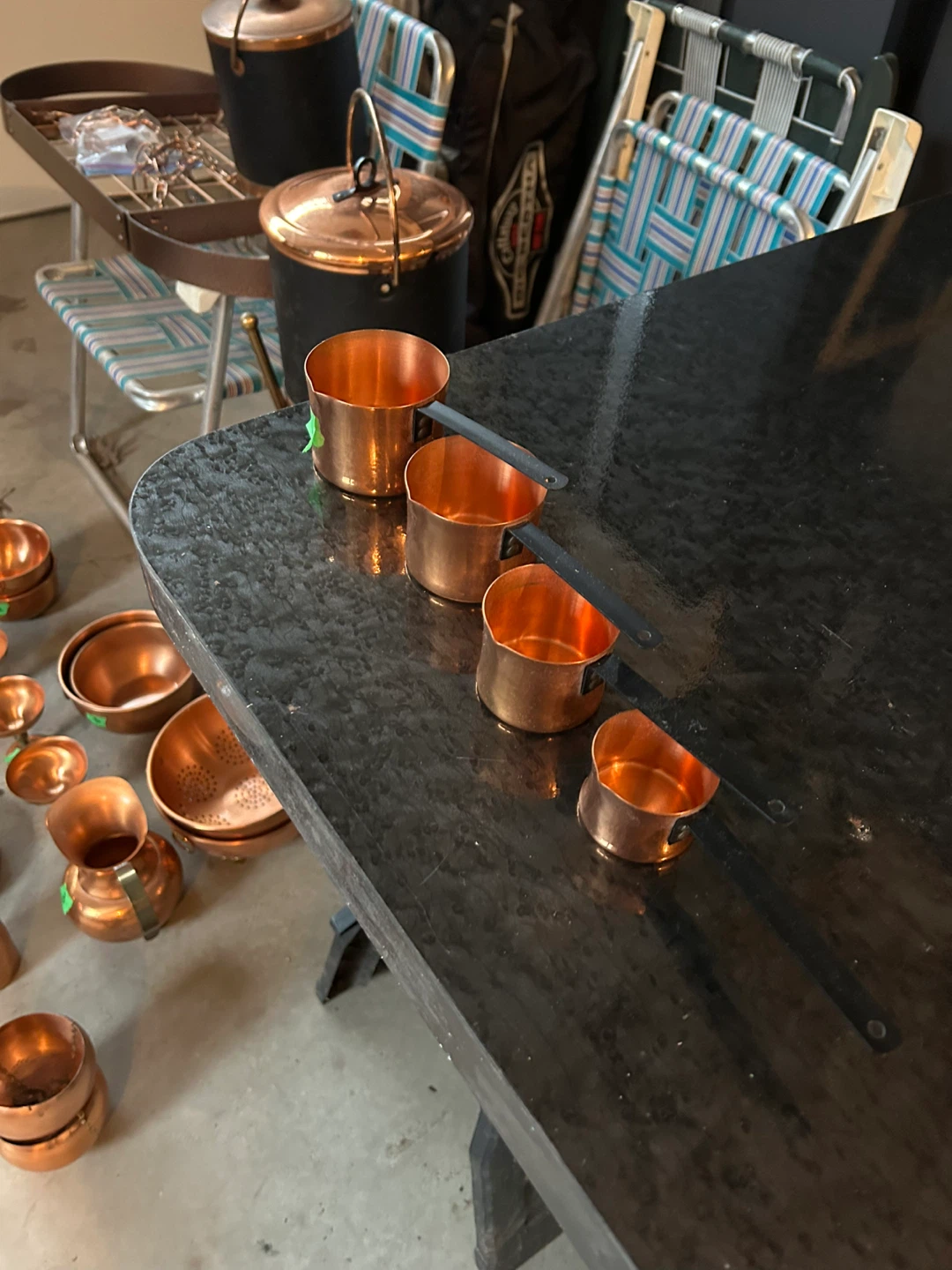 Set of 4 Copper Measuring Cups - photo 2