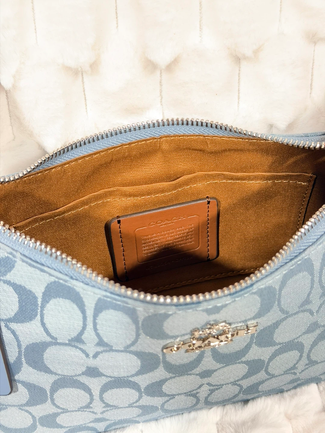 🔥 Coach Teri Shoulder Bag | Baby Blue ✨ - photo 5