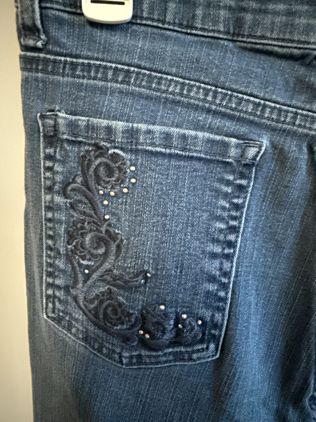 Lee Classic Fit Women's Blue Jeans with Embroidered Pockets - photo 4