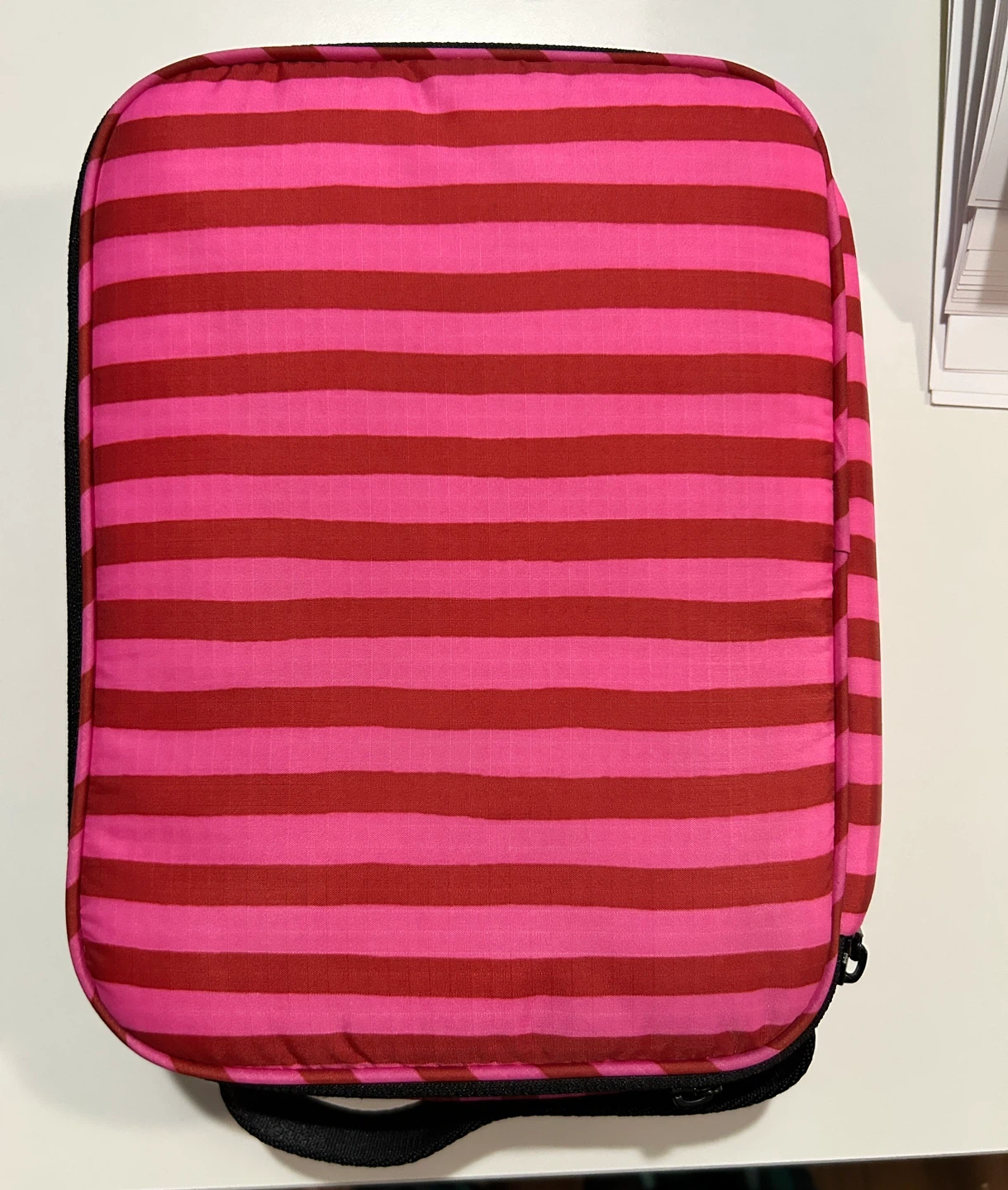 Baggu: Puffy Lunch Box (Pink Stripe) - photo 2