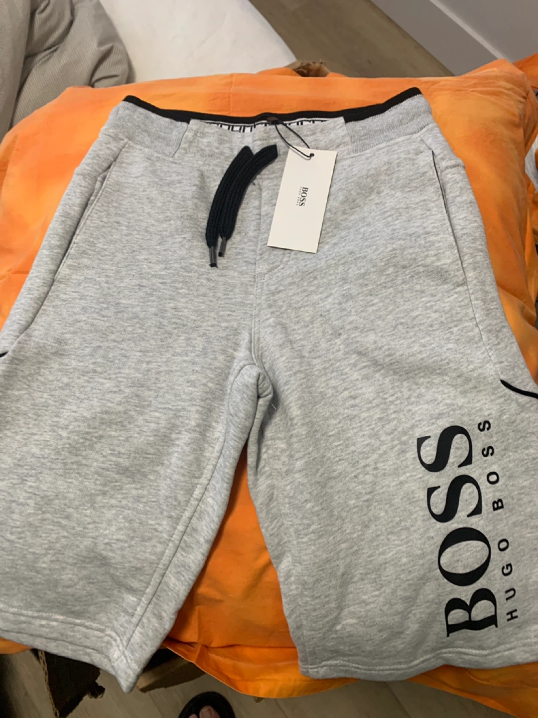 HUGO BOSS 10 year old boy Grey Sweat Shorts Size 10A