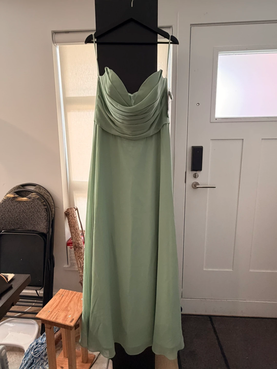 AMORIS by CD Sage Green Lace-Up Back Gown Size 2X