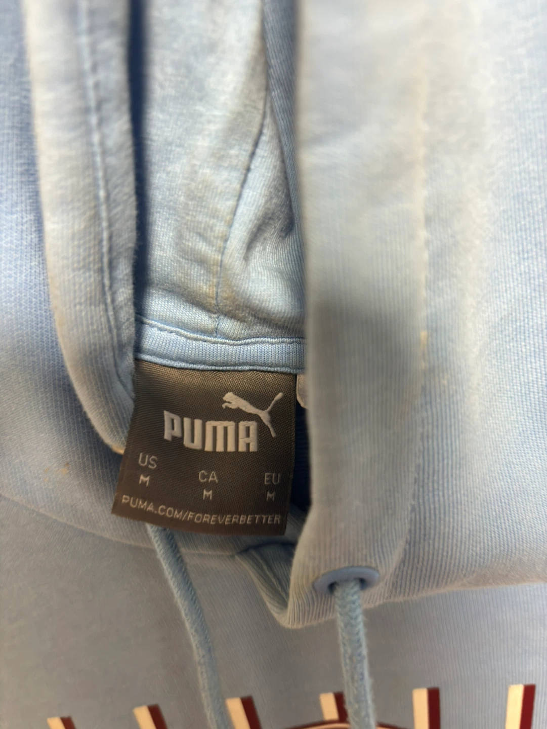 Puma Manchester City Hoodie Size M Light Blue - photo 2