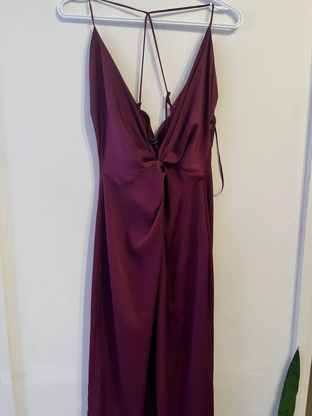 Zara Purple Twist Front Midi Dress (Final Sale)