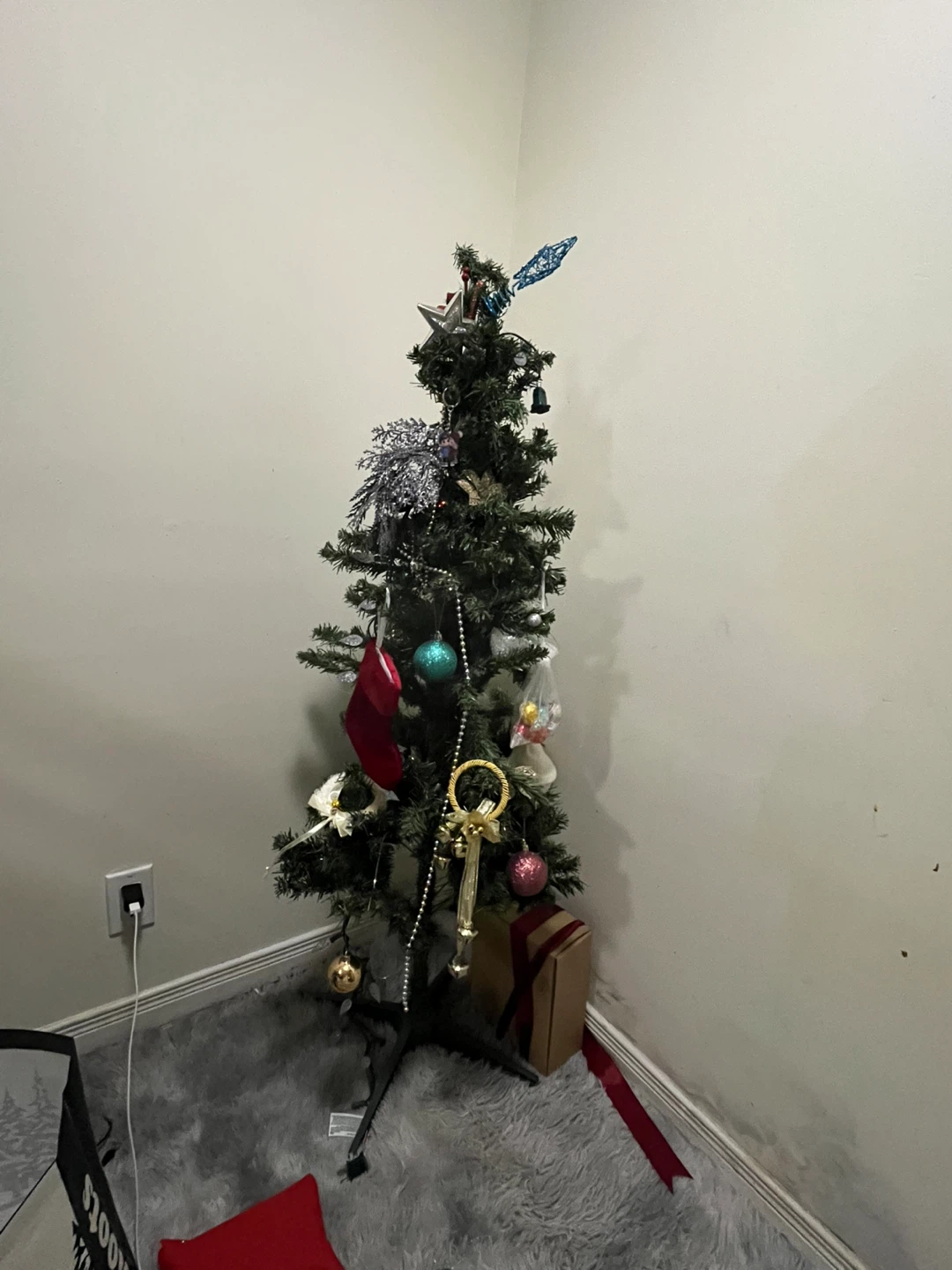 Artificial Christmas Tree with Decorations