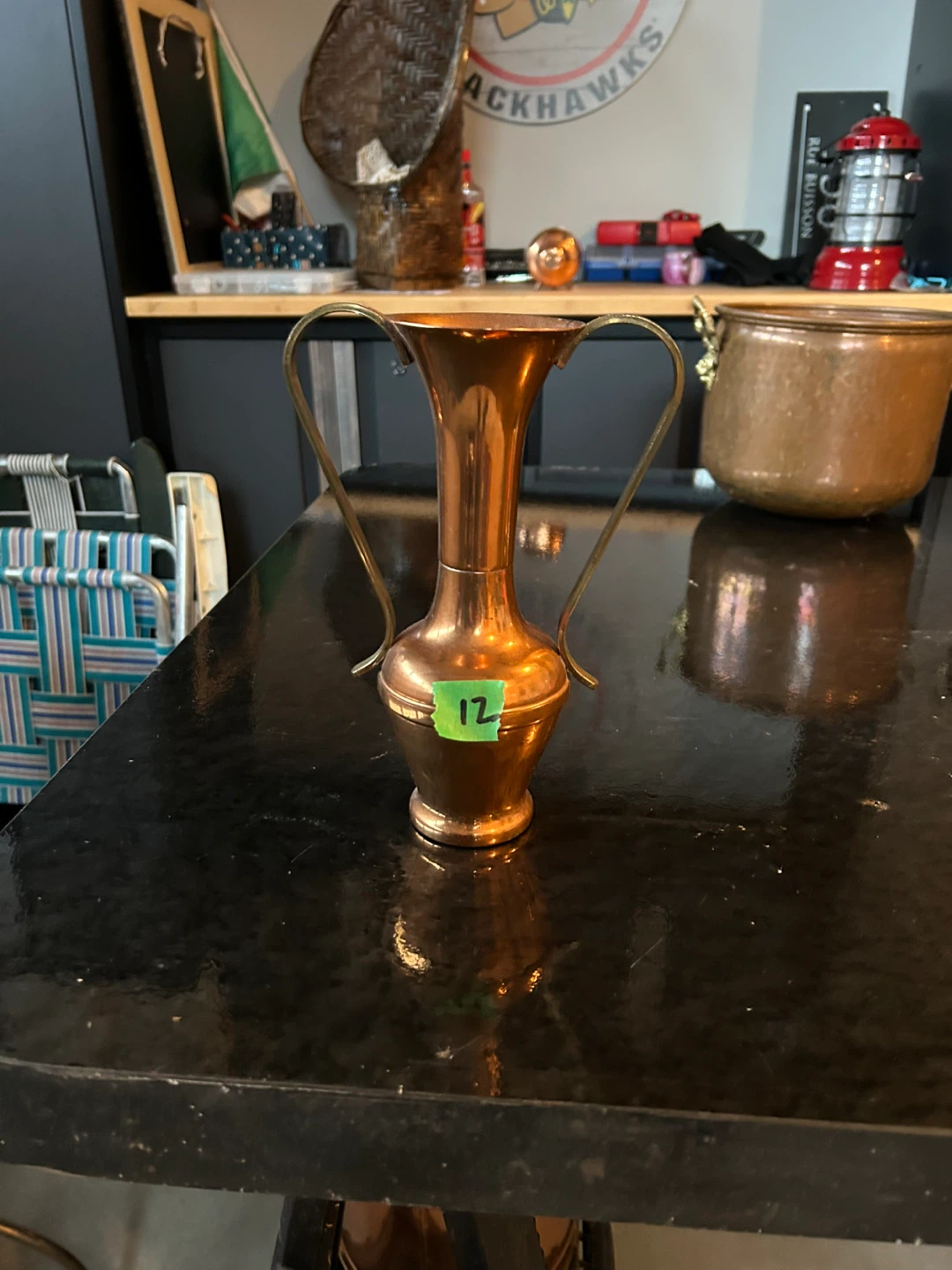 Copper Vase with Handles