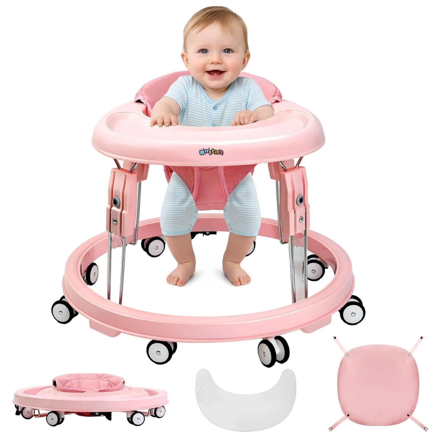 Folding Portable Baby Walker for 6-18 Months - Pink - $20 - photo 5