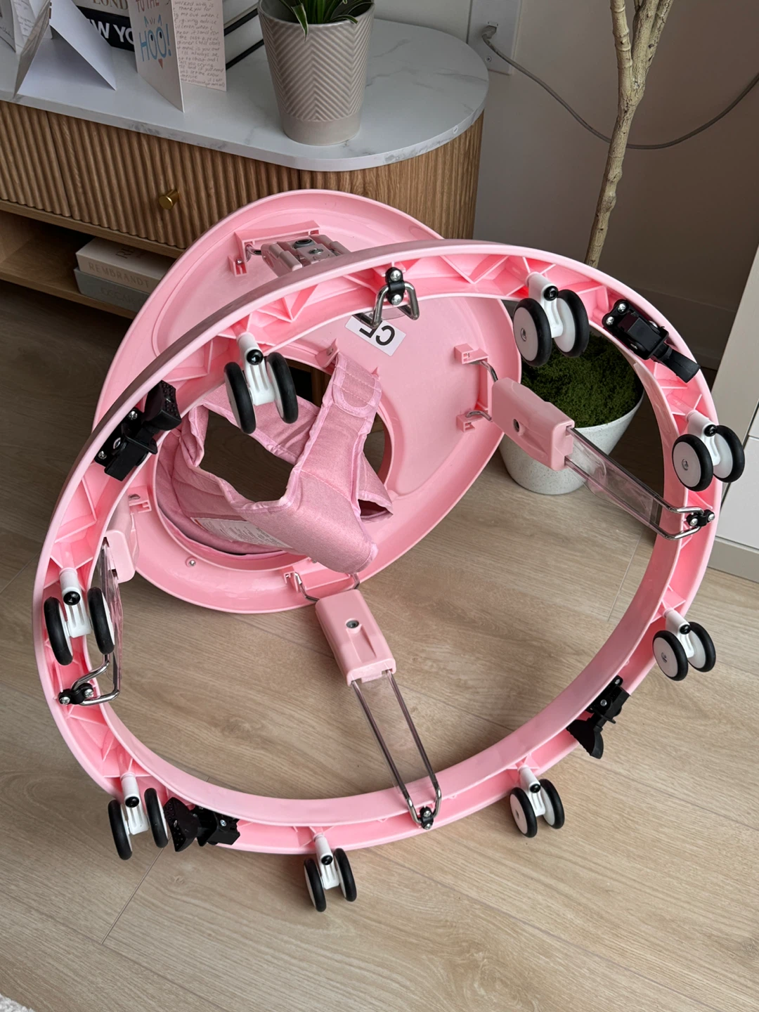 Folding Portable Baby Walker for 6-18 Months - Pink - $20 - photo 3
