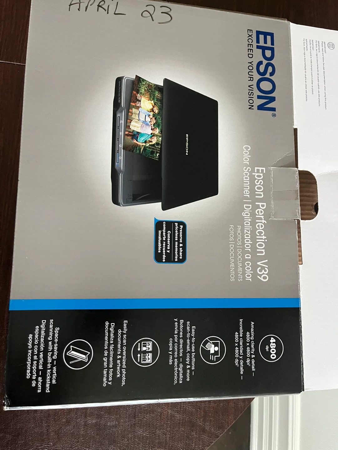 Epson Perfection V39 Color Scanner
