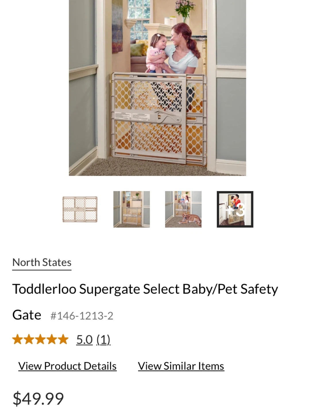 North States Toddlerloo Supergate Select Baby/Pet Safety Gate
