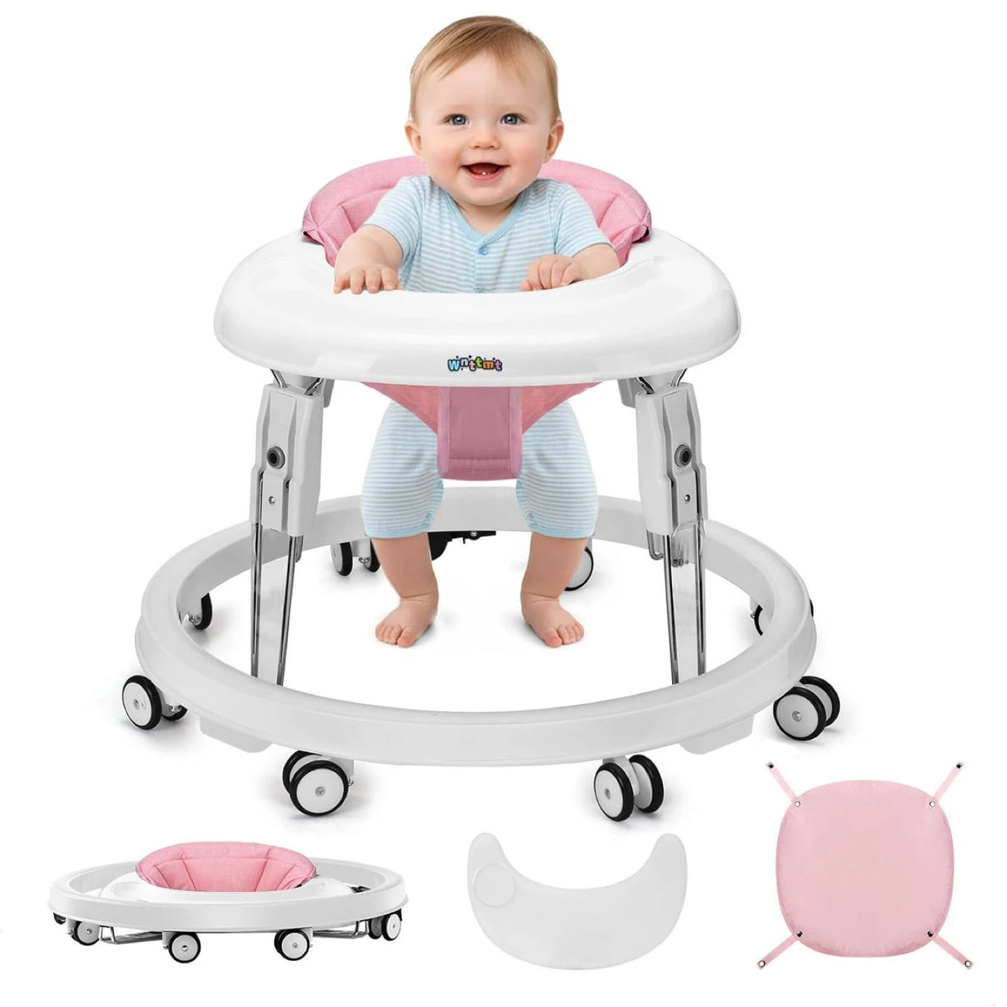 Like NEW Folding Baby Walker for 6-18 Months - Pink - $20