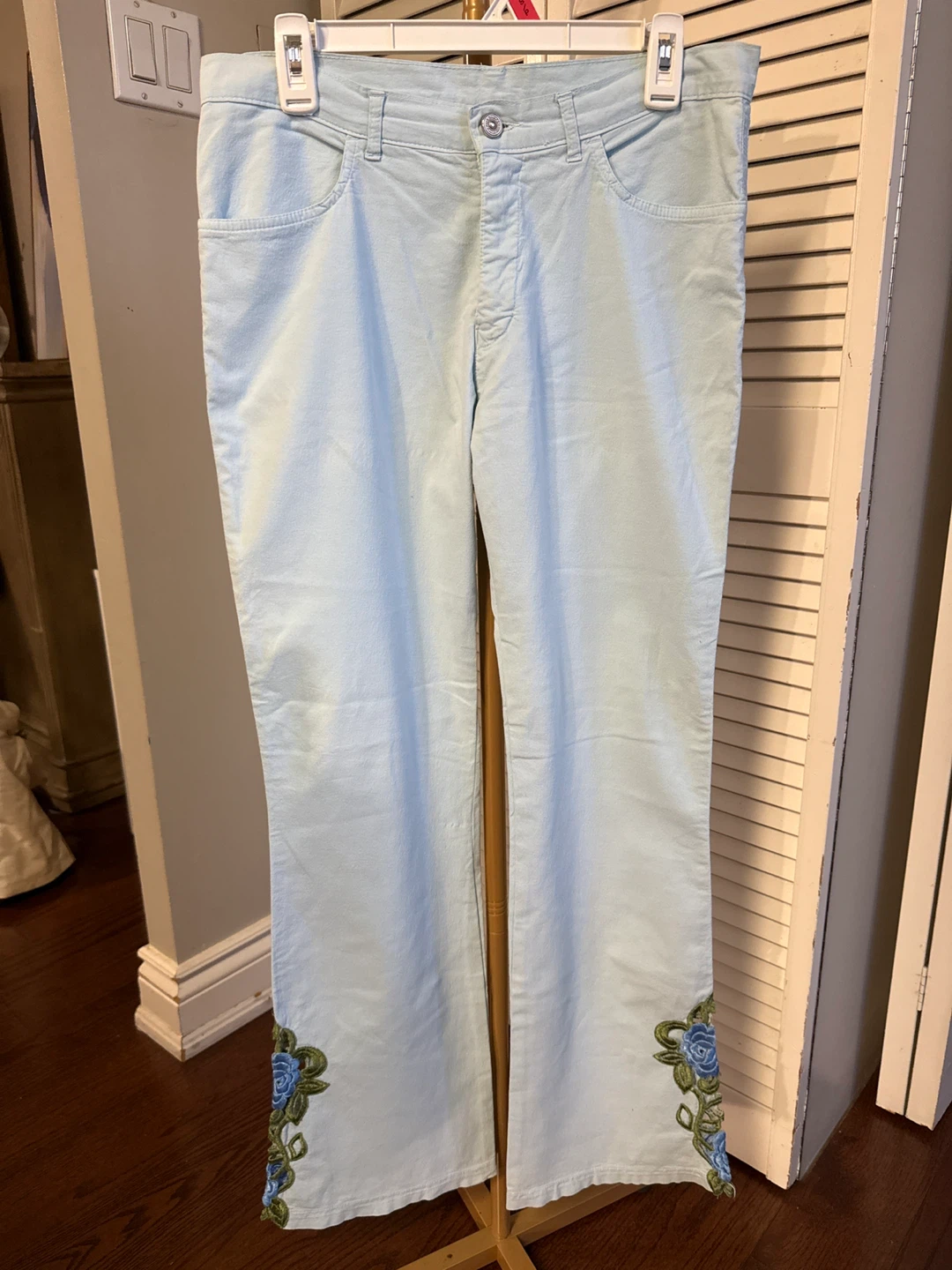 Bianca Maria Cassini Embroidered Light Blue Jeans