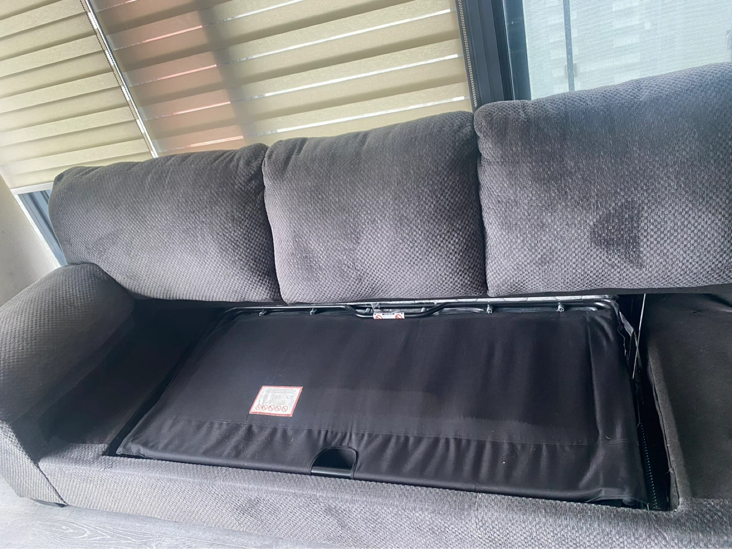 Grey Sectional Sofa with Pull-Out Bed - photo 3