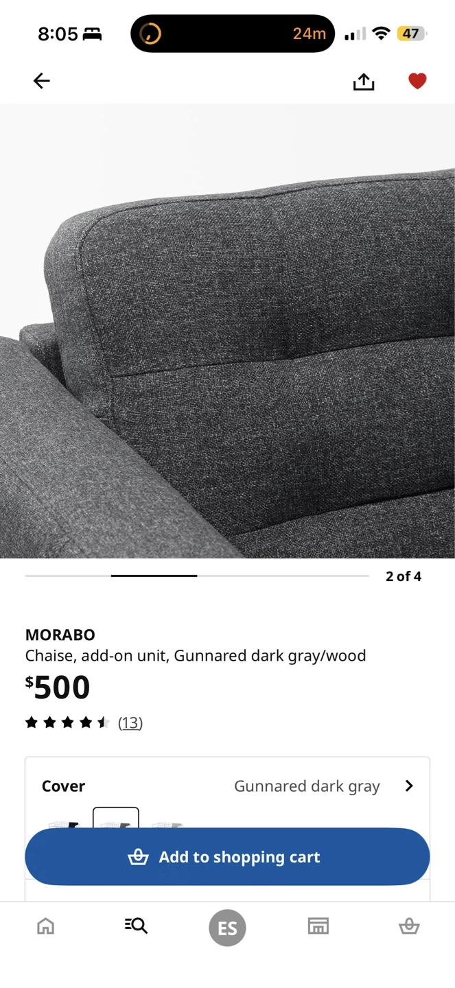 IKEA MORABO Chaise Add-on Unit - photo 4