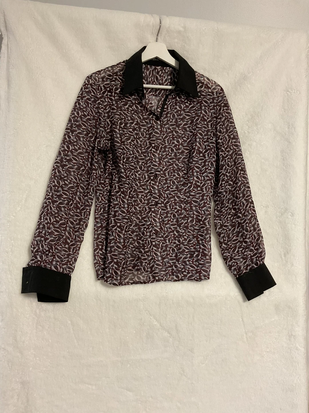 Sheer Button-Up Shirt - photo 5