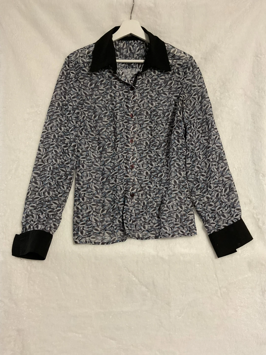 Sheer Button-Up Shirt - photo 3