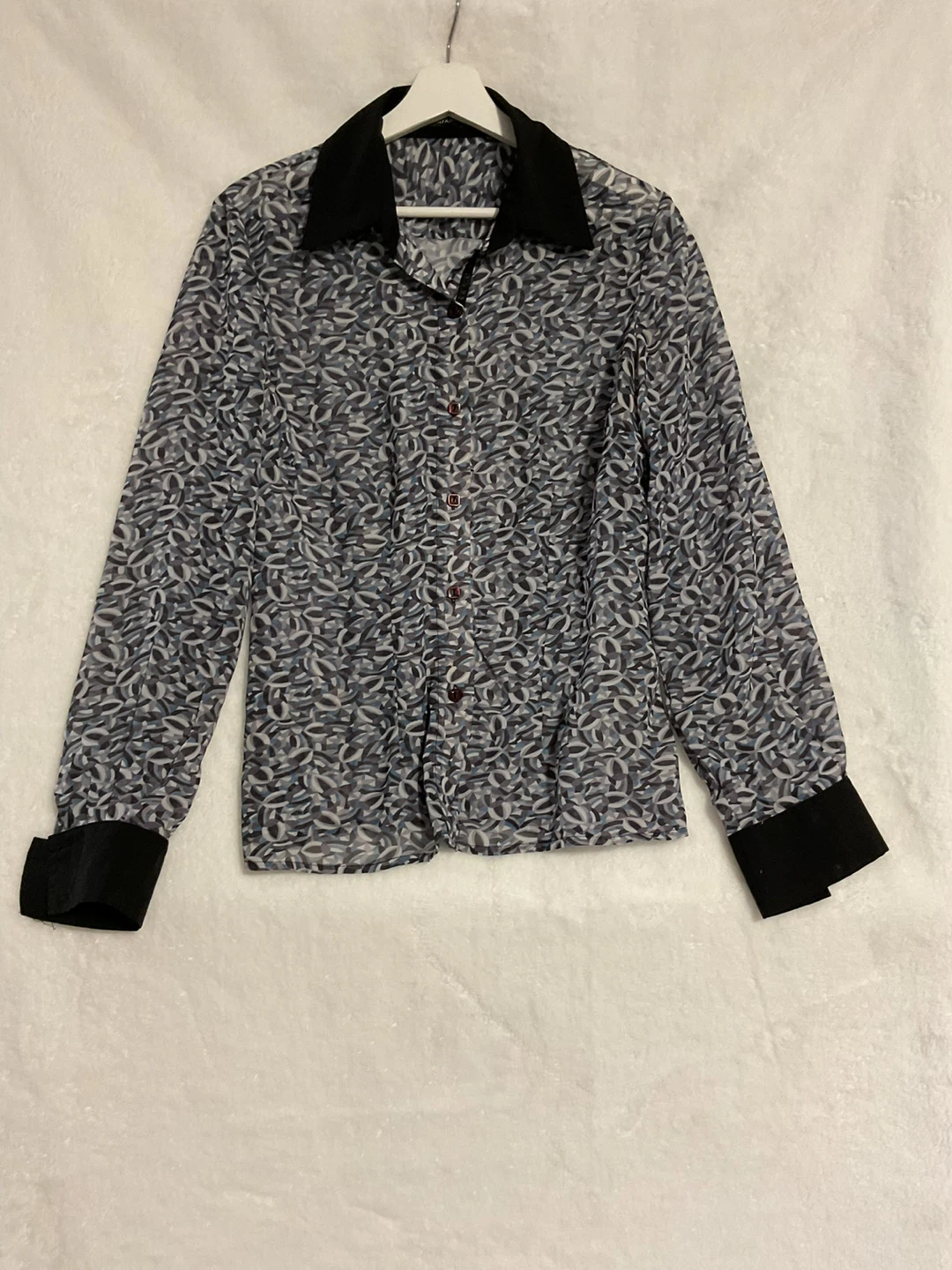 Sheer Button-Up Shirt - photo 4
