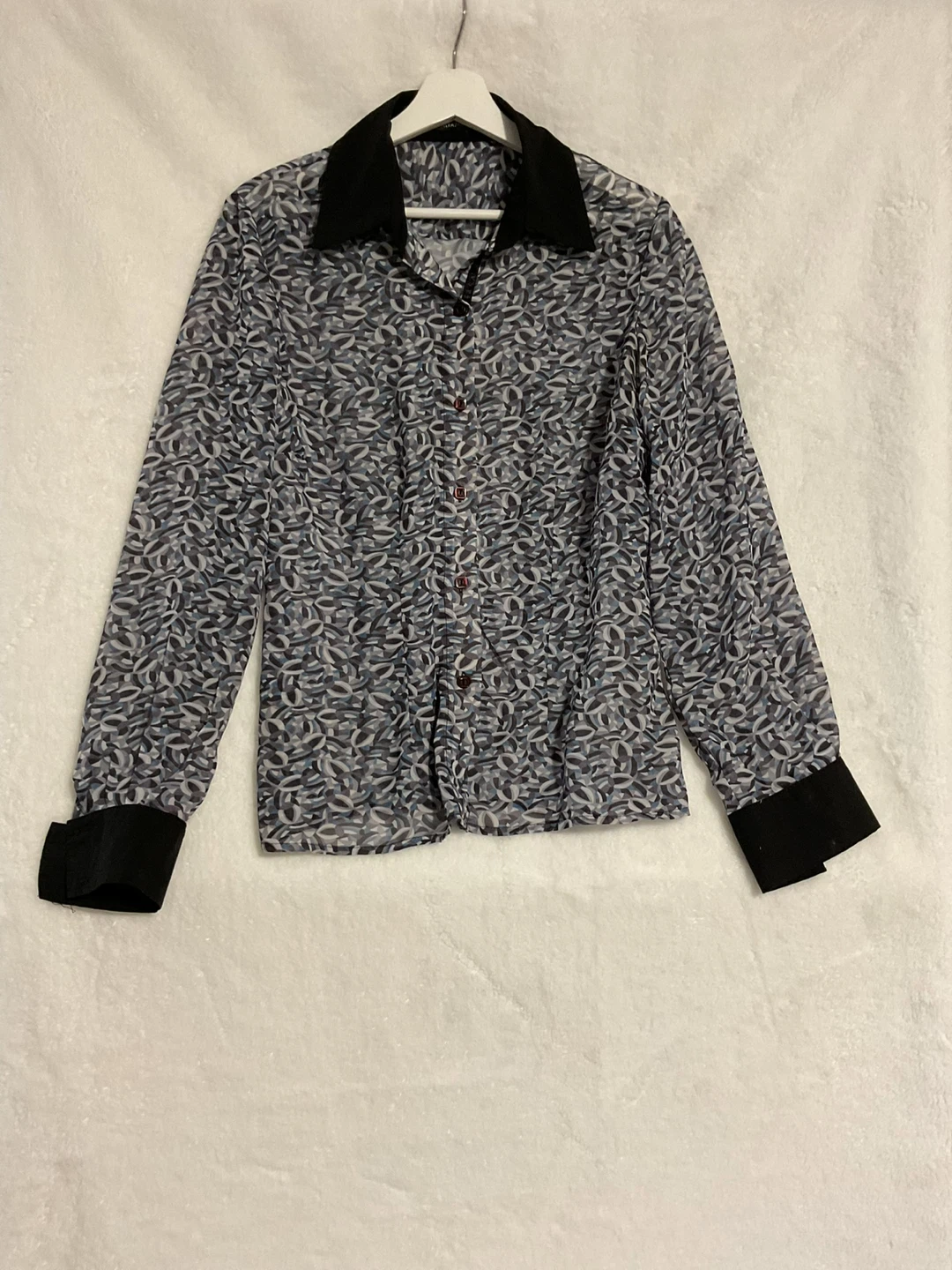 Sheer Button-Up Shirt