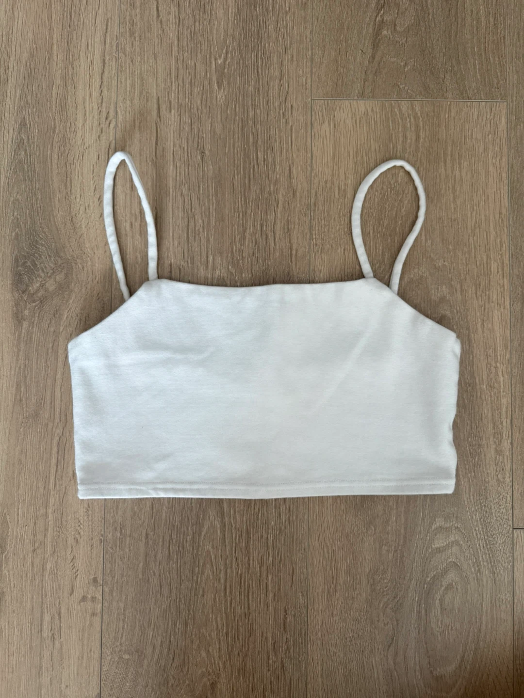 OAK + FORT White Crop Tank Top New