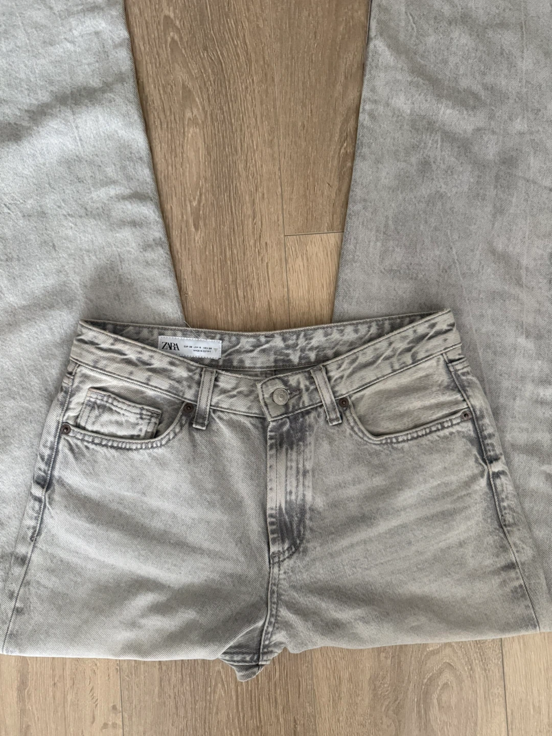 ZARA Acid Wash Denim Jeans - photo 4