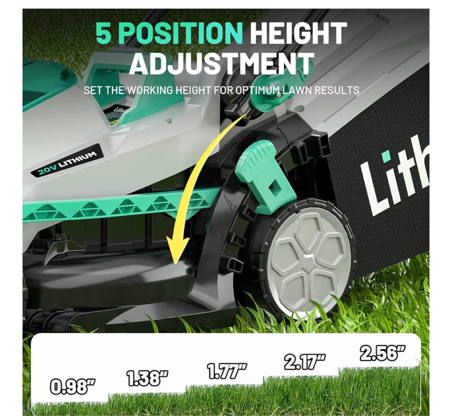 Litheli 20V Lithium Electric Lawn Mower - photo 4