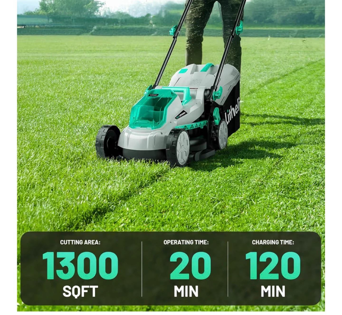 Litheli 20V Lithium Electric Lawn Mower - photo 3
