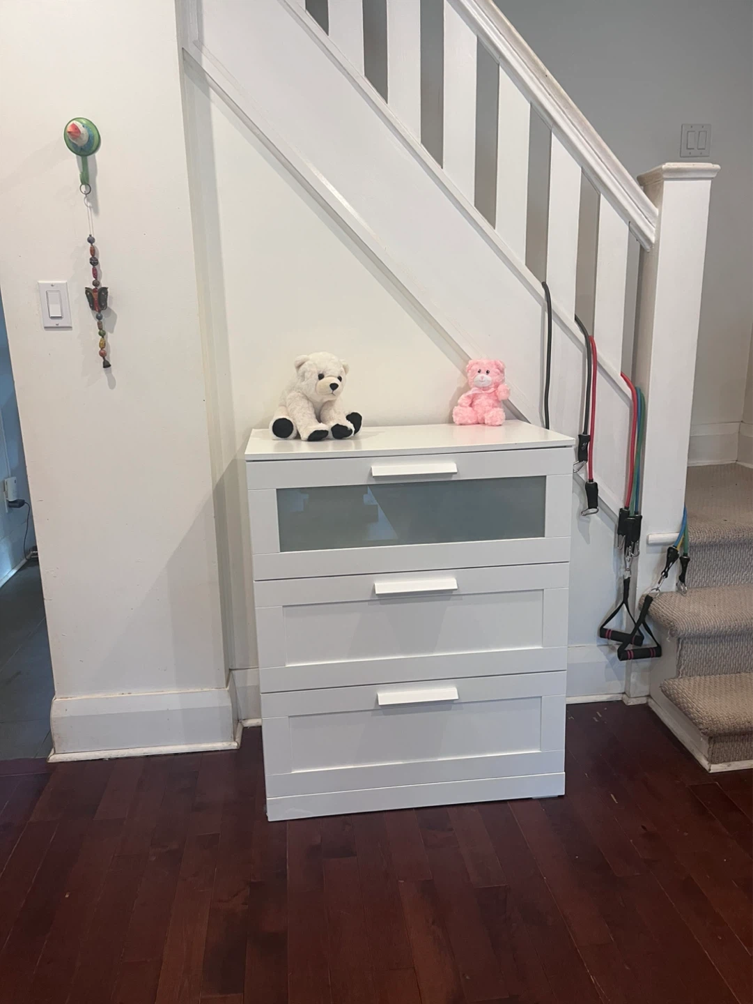 IKEA MALM 3-Drawer Chest with Frosted Top Drawer - photo 2