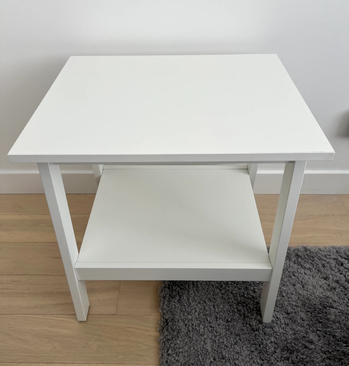 IKEA White Side Table with Shelf