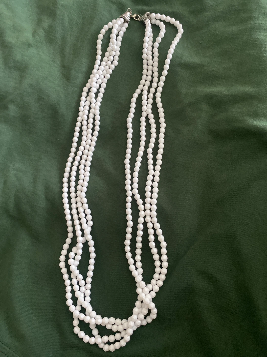 White Beaded Necklace - photo 2