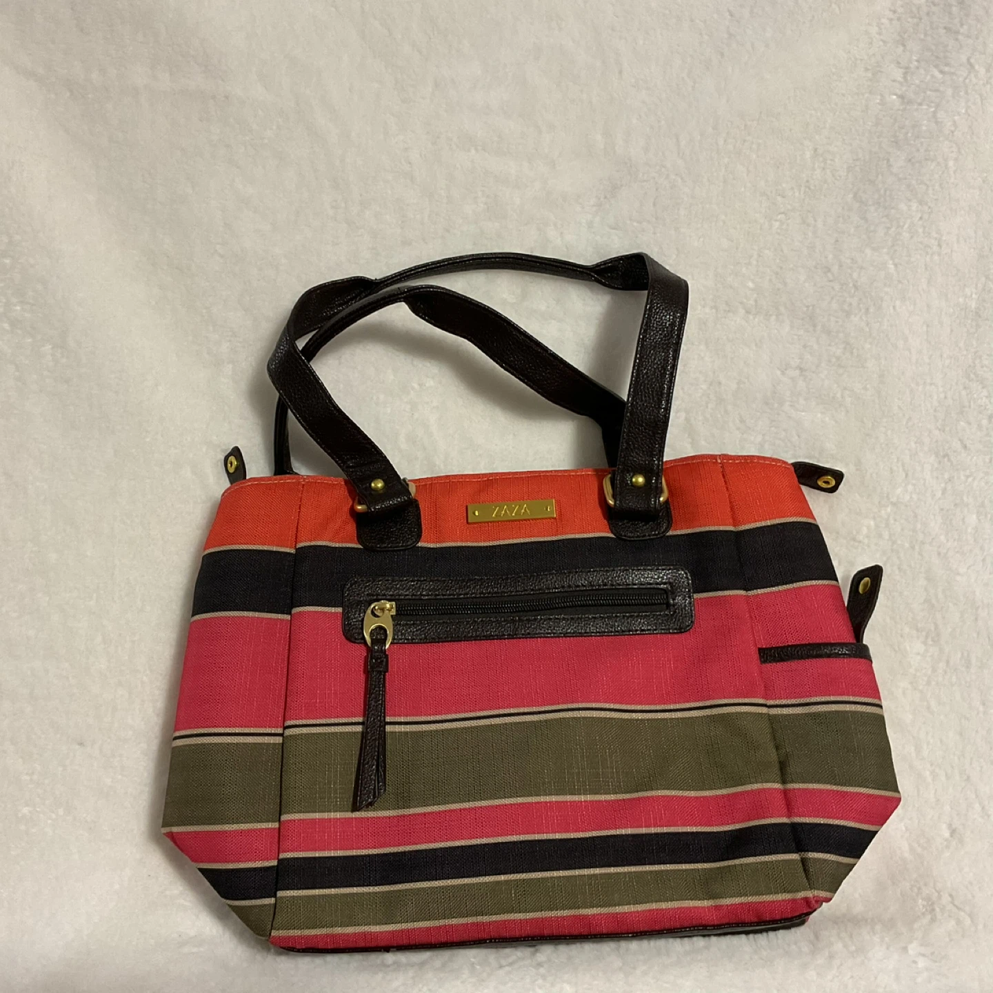 Zaza Striped Tote Bag
