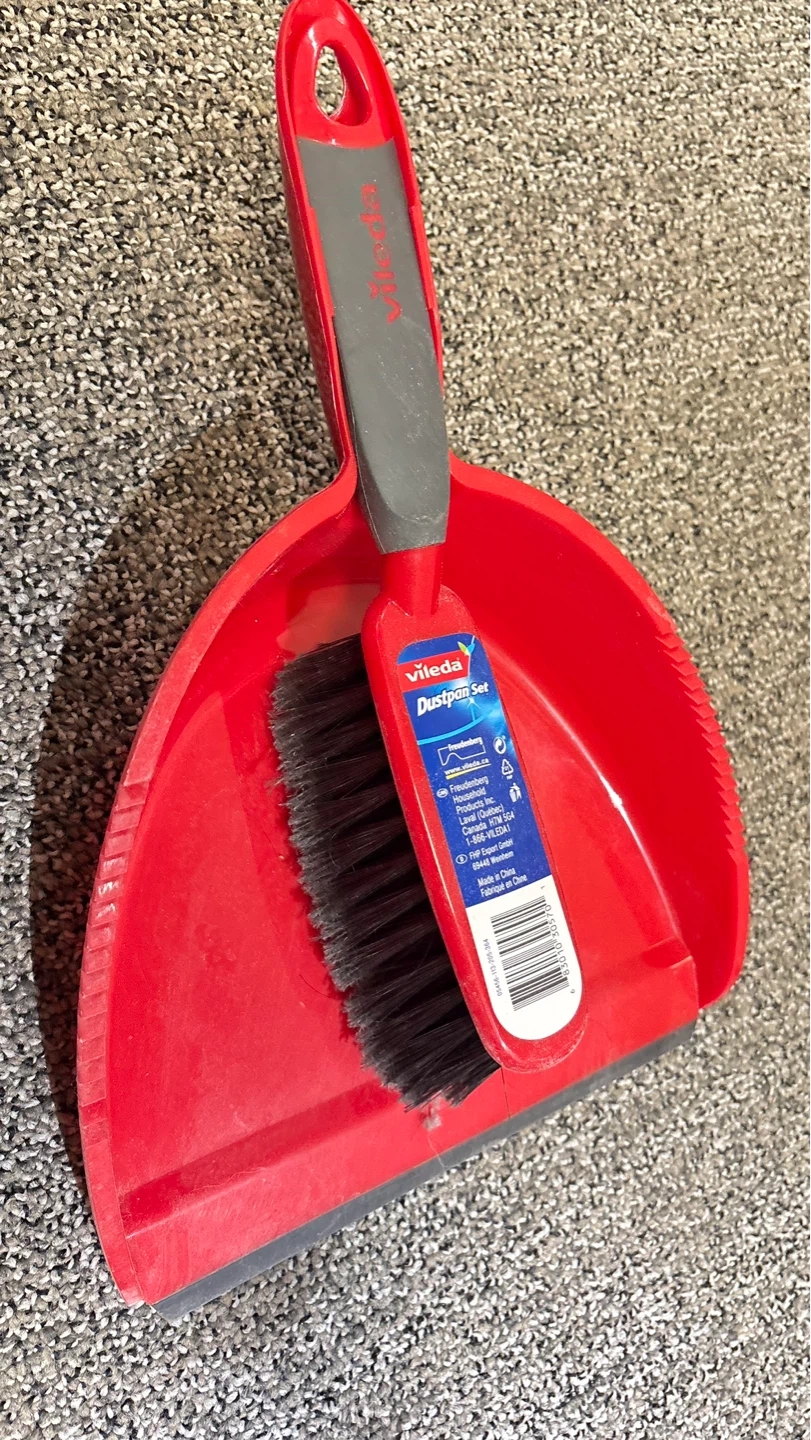 Vileda Red Dustpan Set