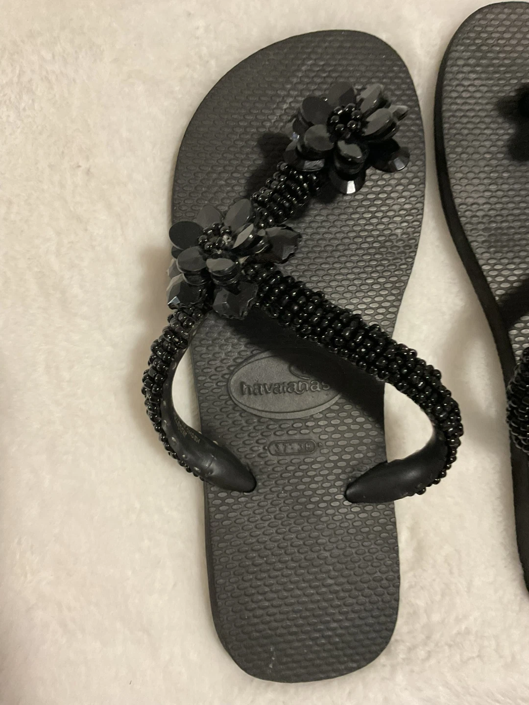 Havaianas Embellished Flip Flops - Black - photo 3