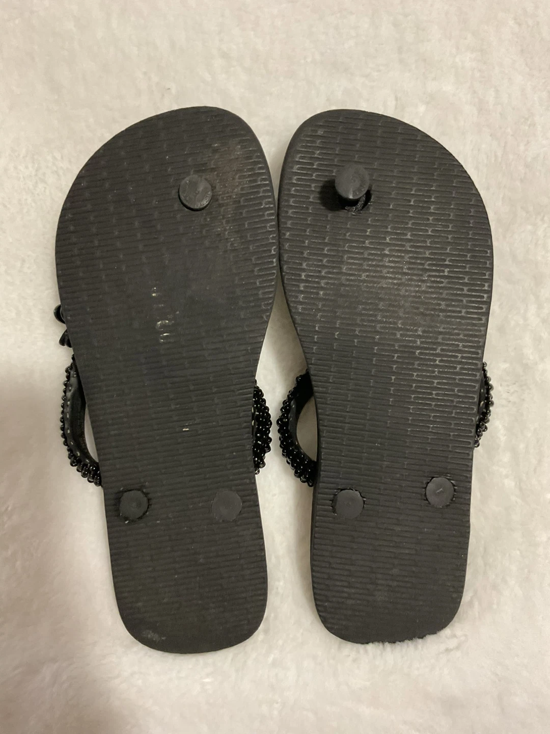 Havaianas Embellished Flip Flops - Black