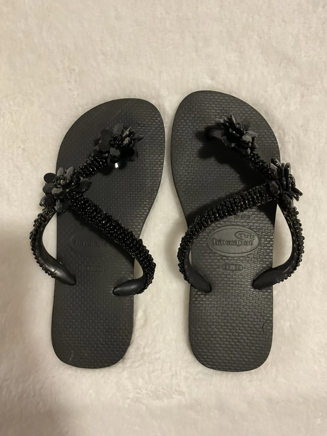 Havaianas Embellished Flip Flops - Black - photo 2