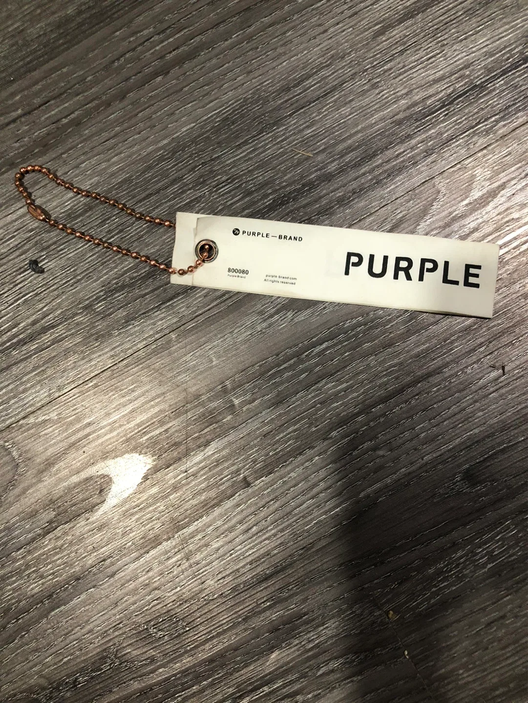 Purple Brand Hang Tag