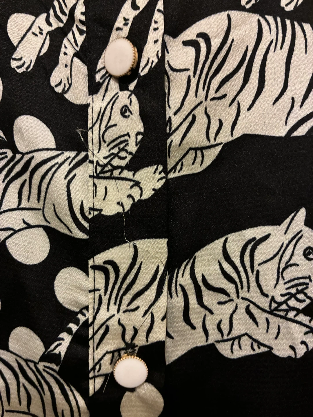 Black and White Tiger and Polka Dot Dress - photo 2