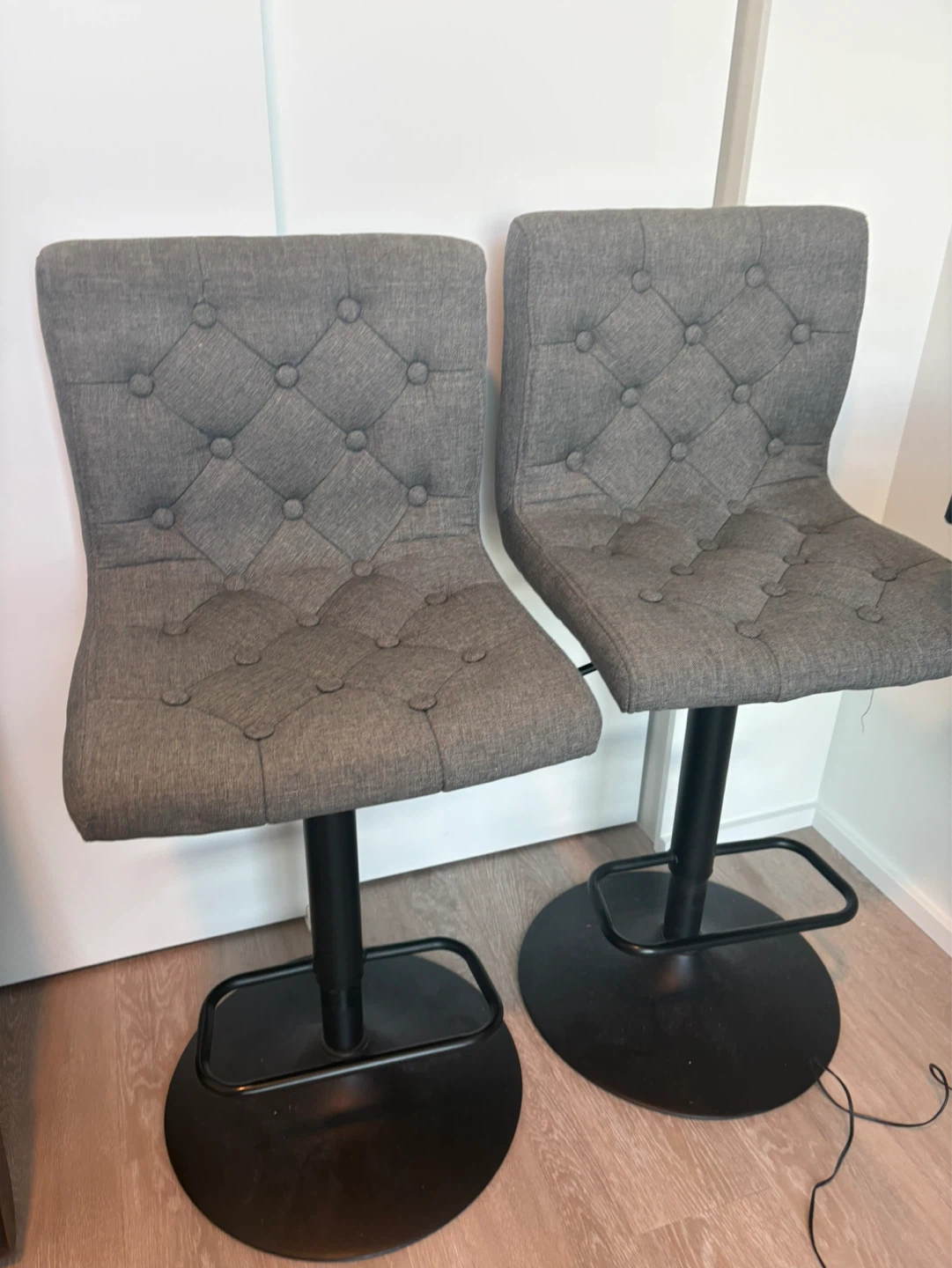 2 Grey Barstools
