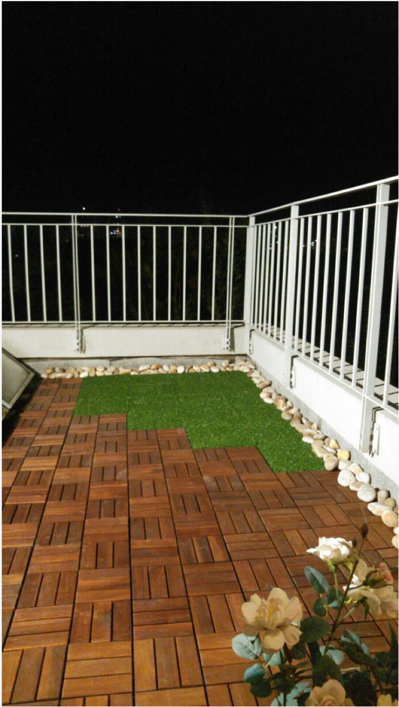 IKEA Grass and Wood Decking Tiles. Original cost $550 - photo 2