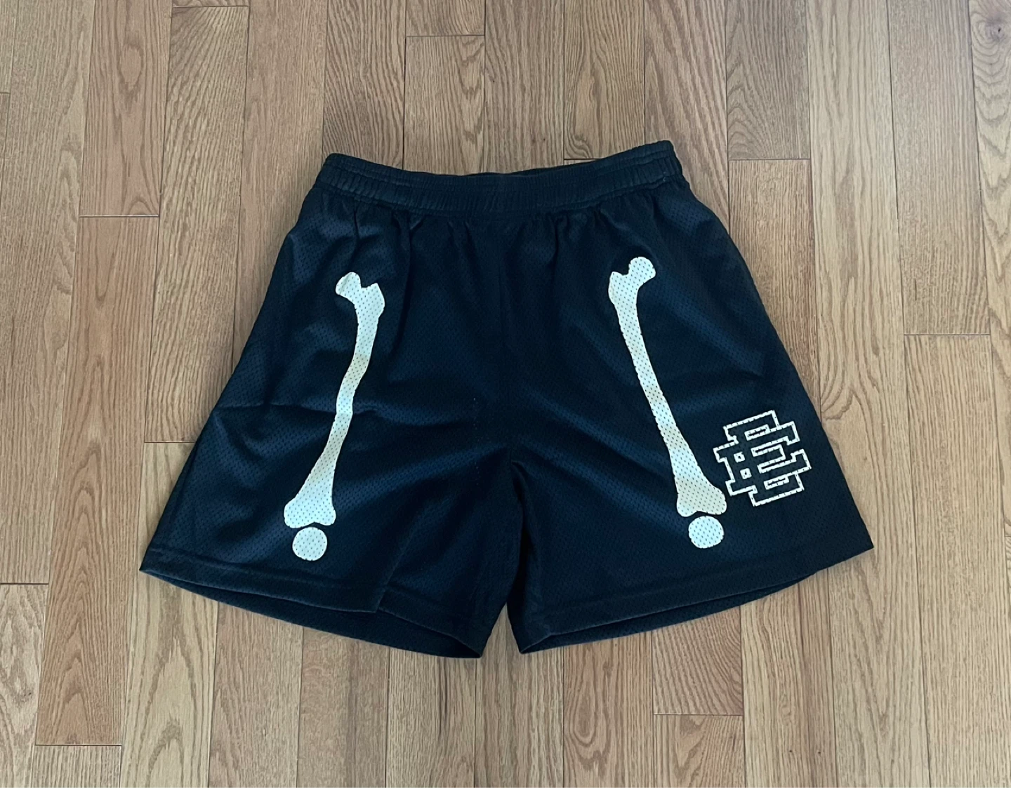Black skeleton Eric Emanuel shorts