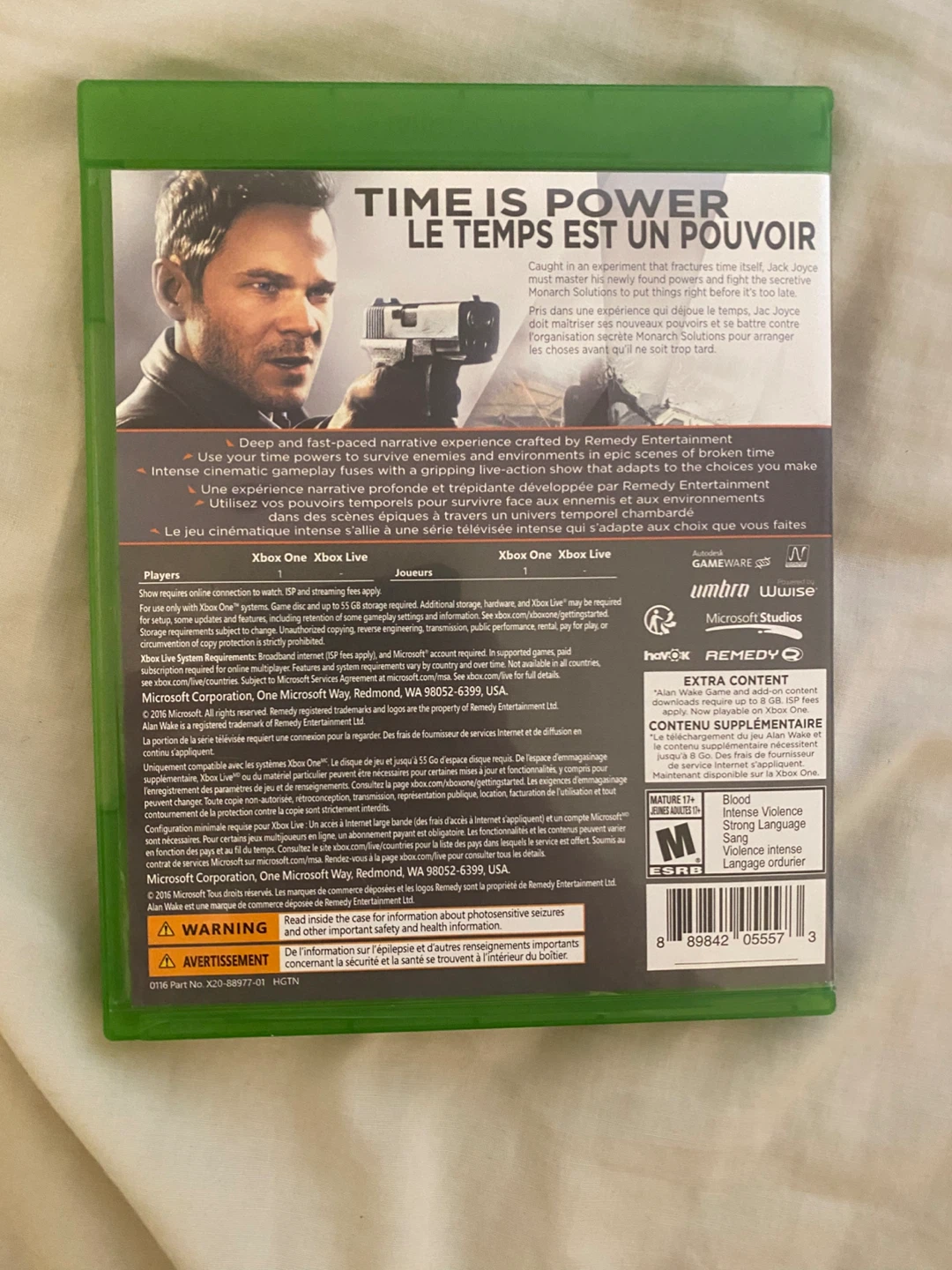 Xbox One Quantum Break Video Game - photo 3