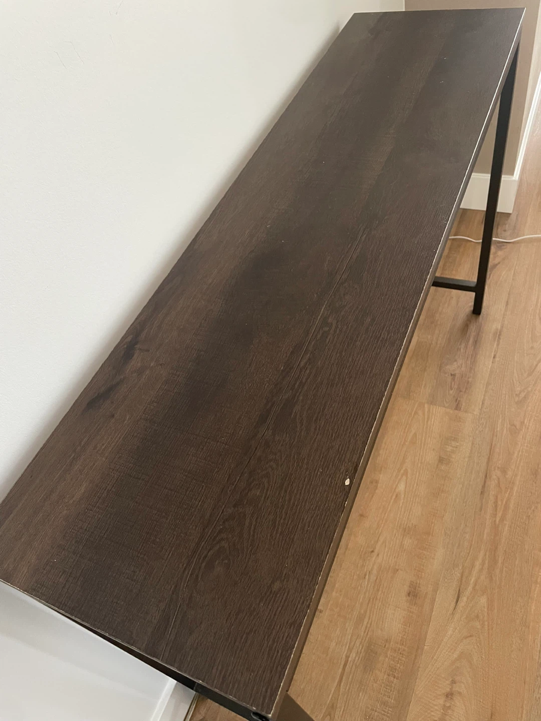 Walnut Console Table with Black Metal Frame - photo 3