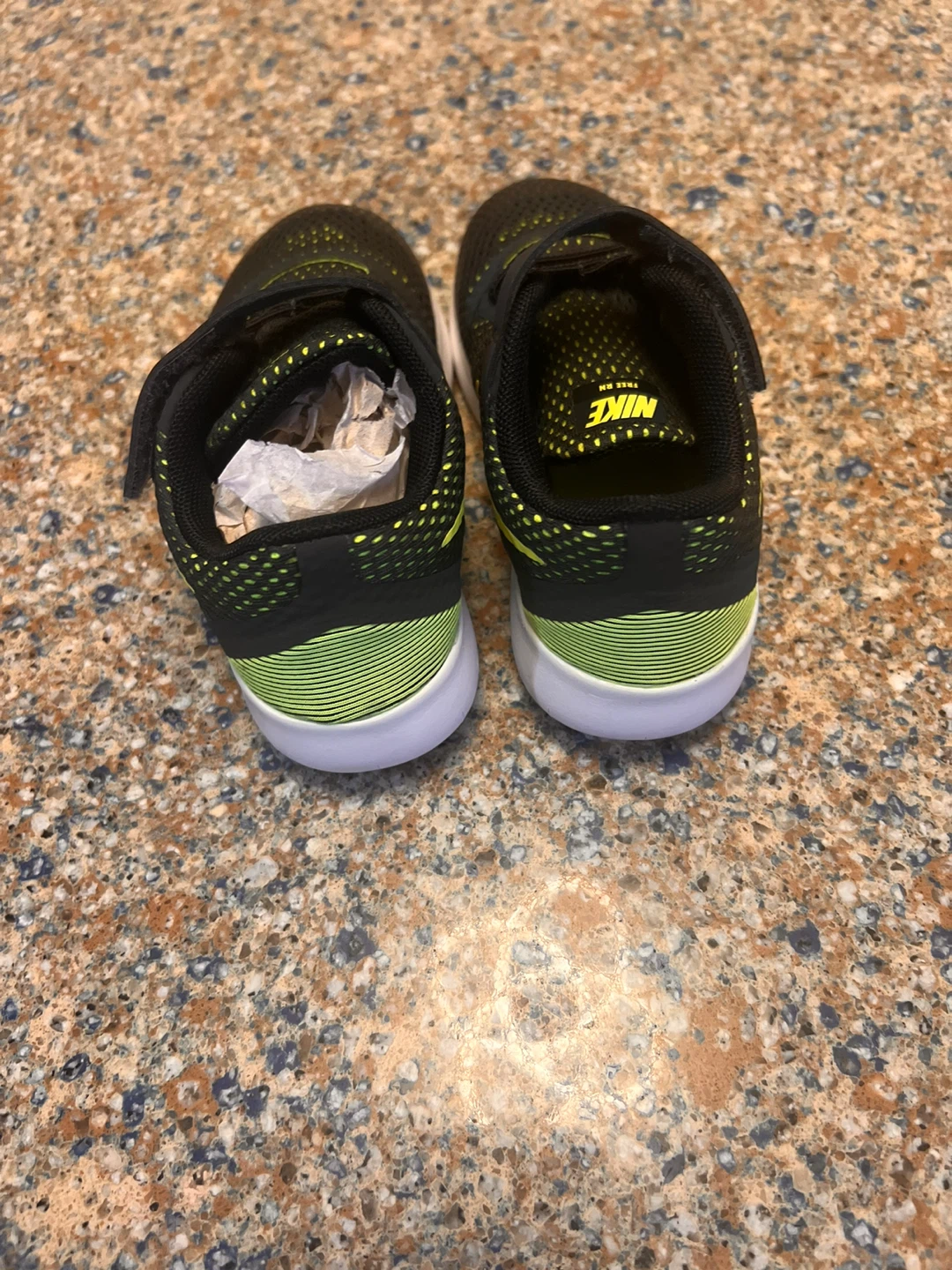 New Nike Free RN Toddler Shoes Black/Volt - photo 3