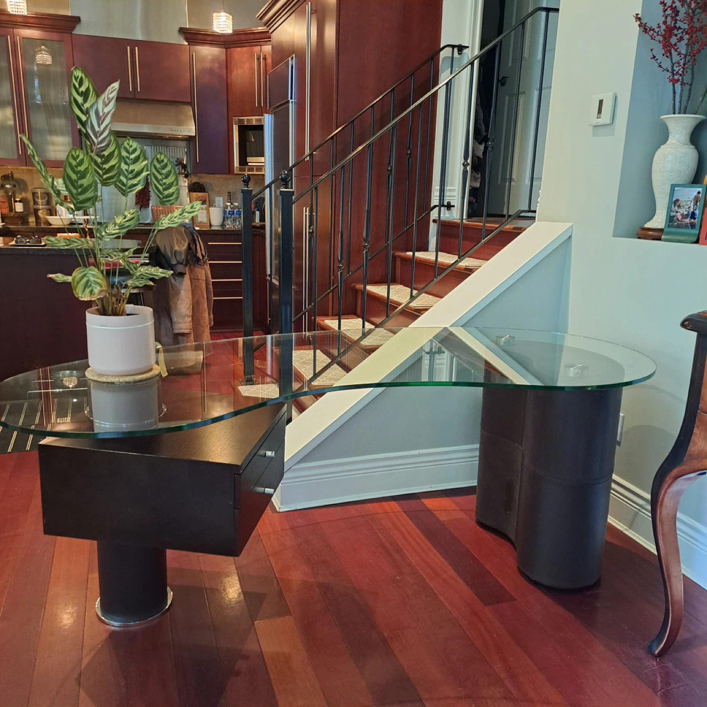 Wavy Glass Desk – Statement Workspace!