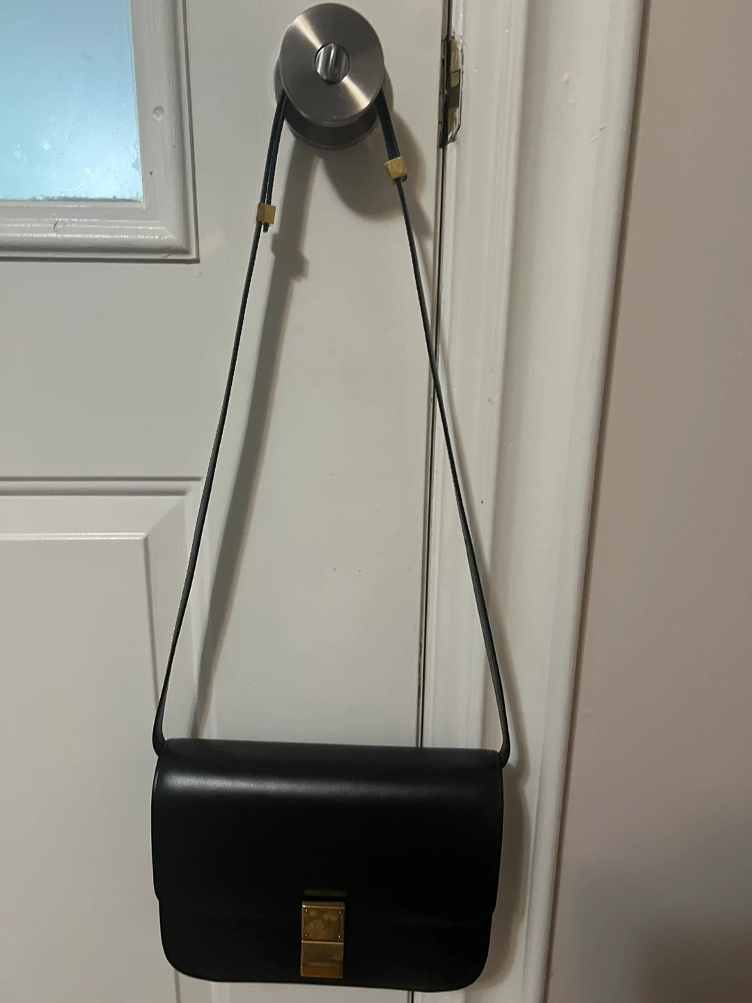 Black Leather Shoulder Bag