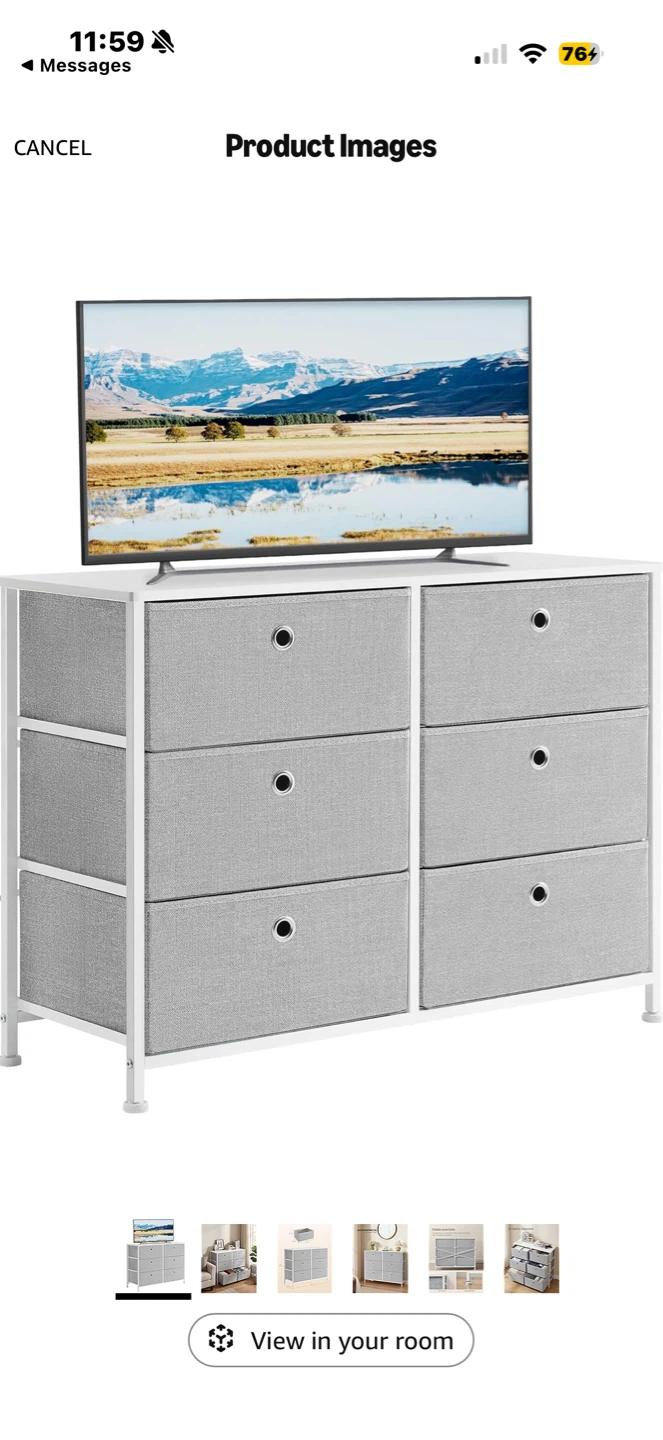 6-Drawer Fabric Dresser - photo 2